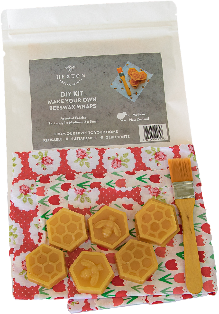 DIY Beeswax Wrap Kit Set of 4 wraps