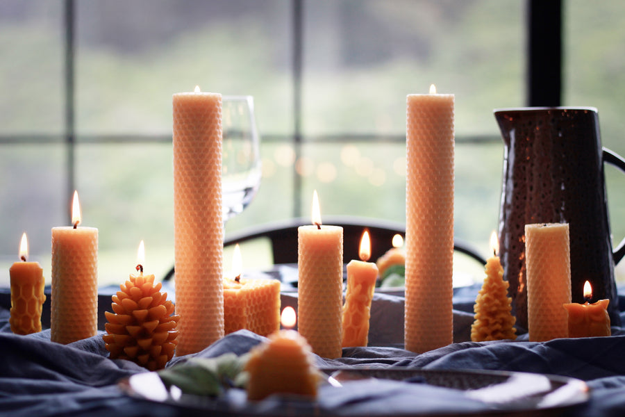 Rolled Pillar Candle 55x210mm