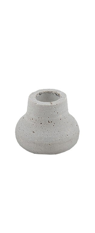 Small Round Concrete Look Candle Holder