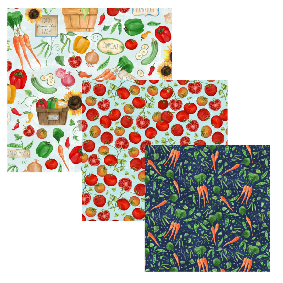 'Country Garden' - Beeswax Food Wrap Starter Pack