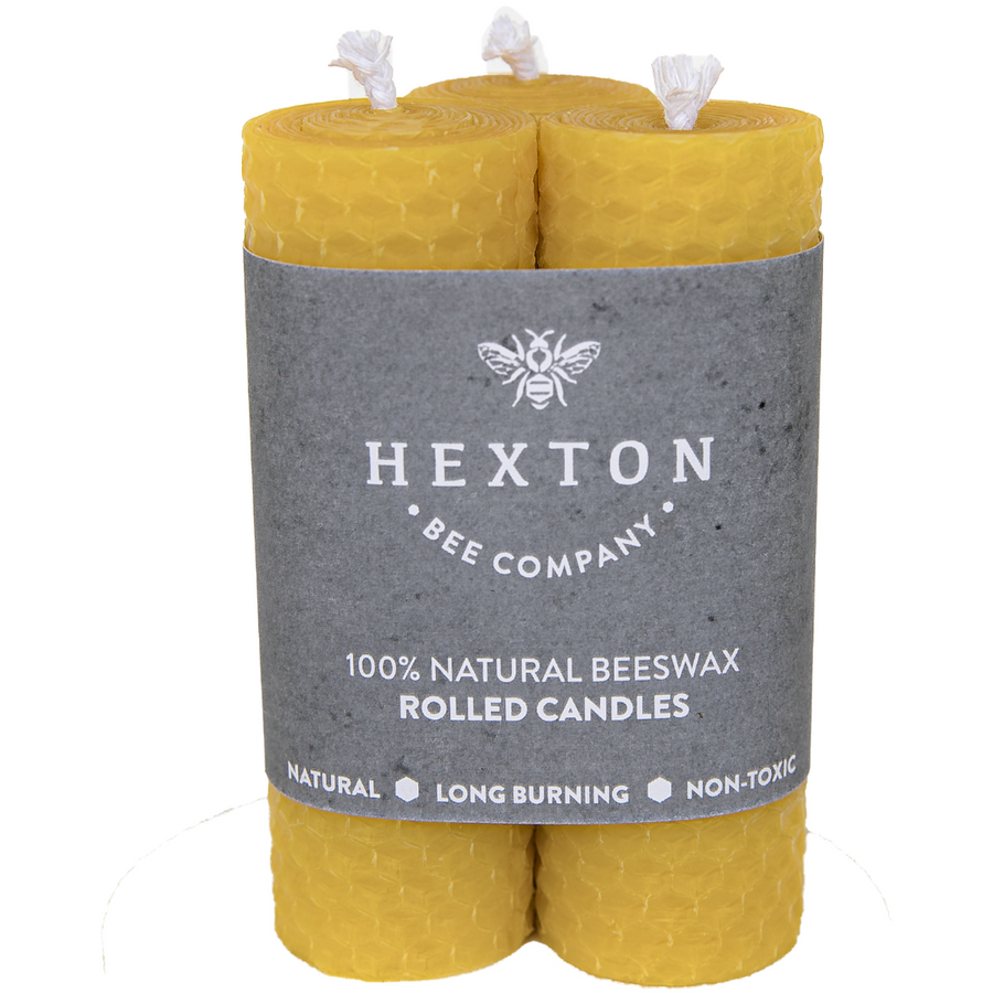 Beeswax Rolled Candle Set 35x105mm (set of 3)