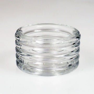 Ribbed Glass Tealight Candle Holder