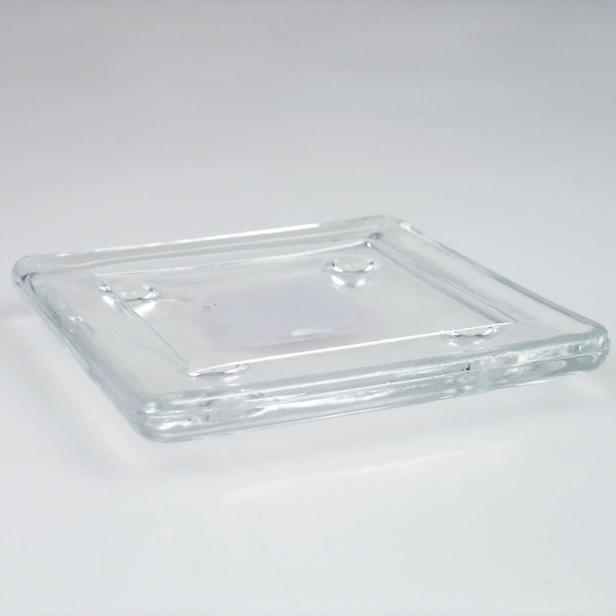 Square Glass Candle Holder/Plate