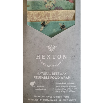 Bluebell Bees Beeswax Reusable Food Wrap - Starter Pack